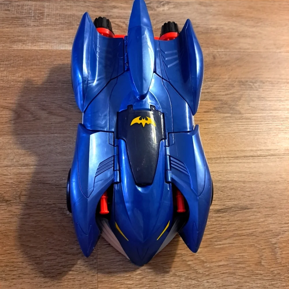 Mattel DC Comics Batman Transform & Attack Batmobile Blue Vehicle Kid's Toy
